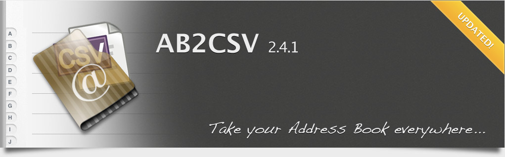 Mac OS X AB2CSV Spotlight